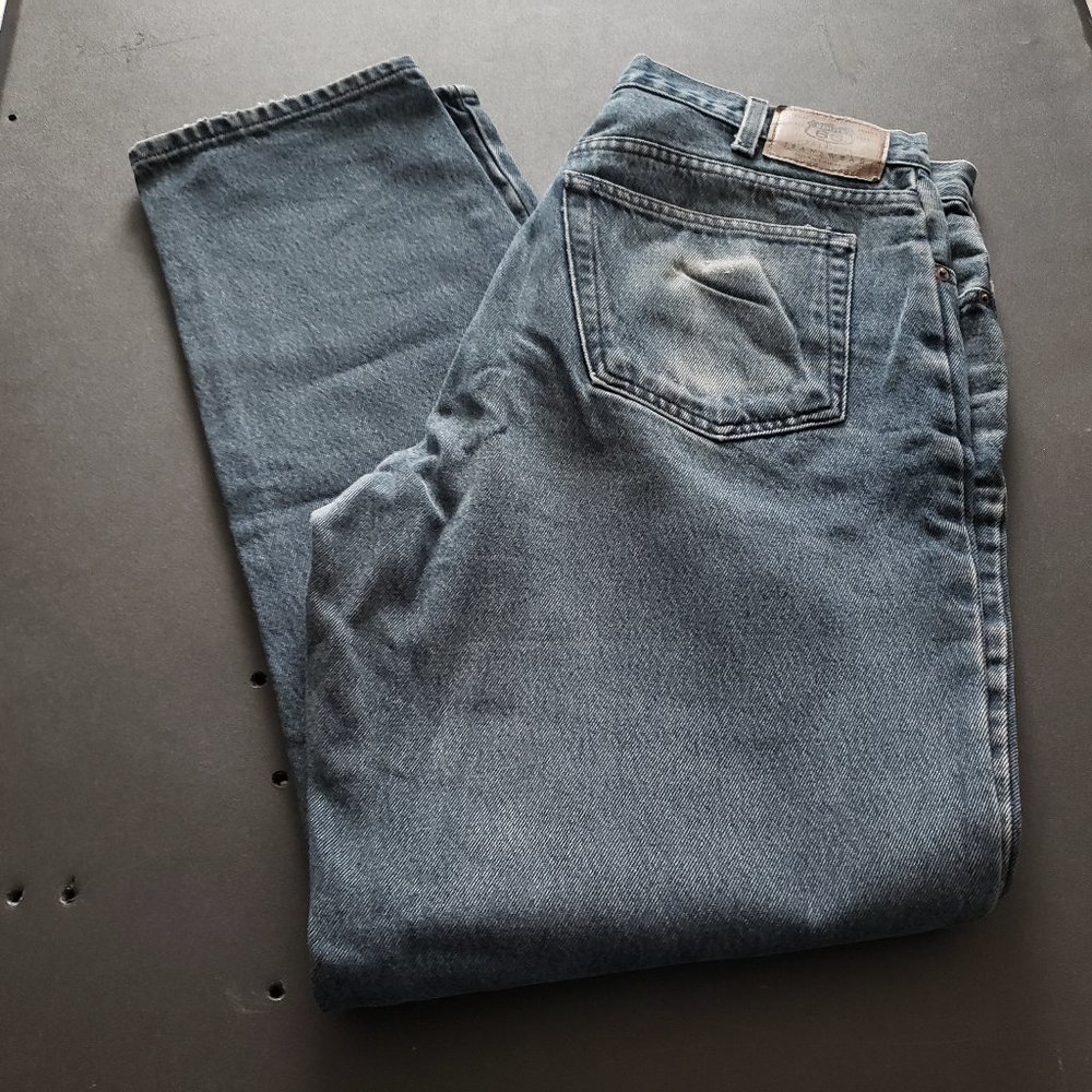 Route 66 Mens Loose Fit Blue Jeans, Size 34x34